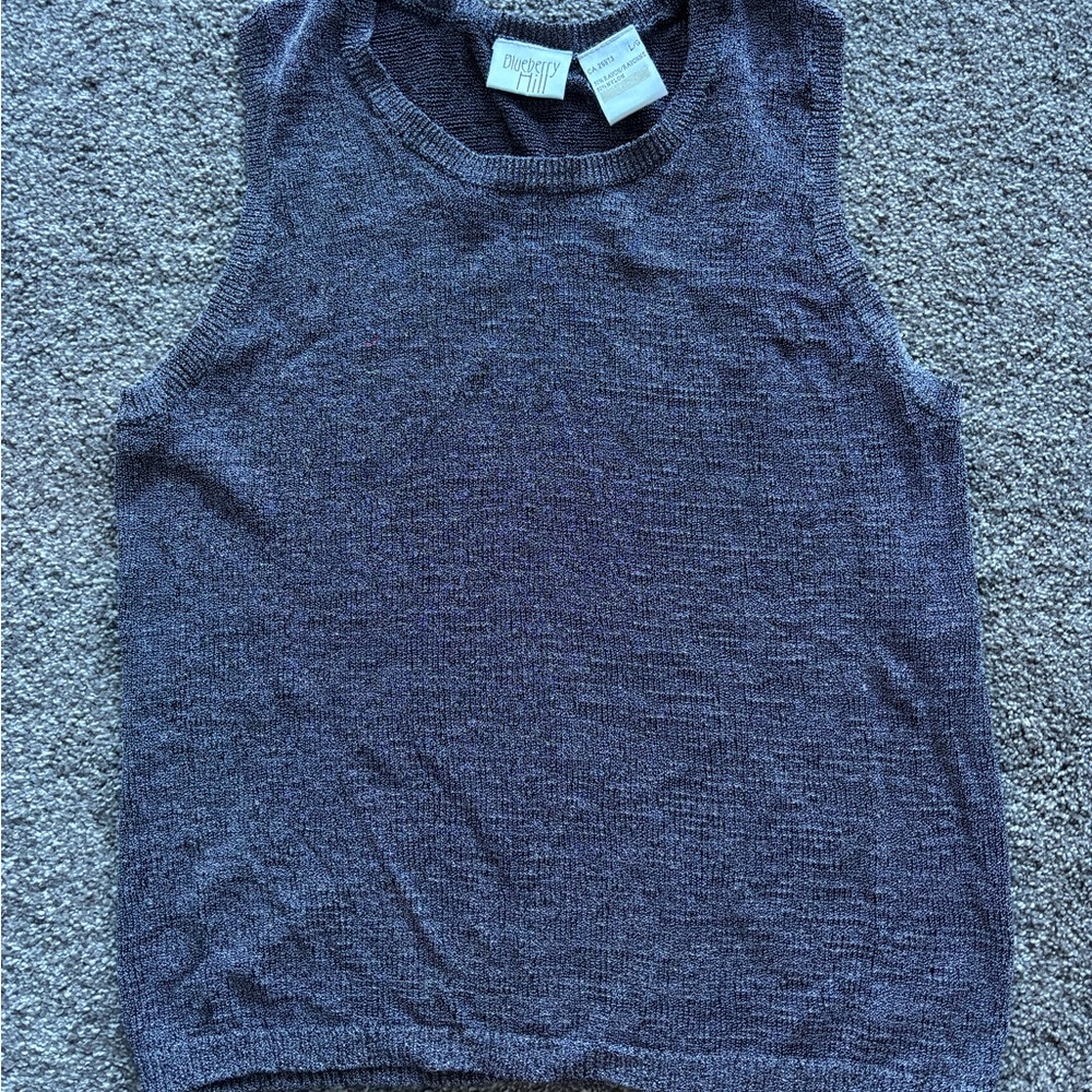 Blueberry Hill Heather Gray Knit Top